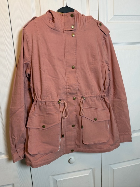 Eden Society Jackets & Blazers - Eden Society NWT Pink Sherpa Lined Utility Parka Jacket Hooded Size L